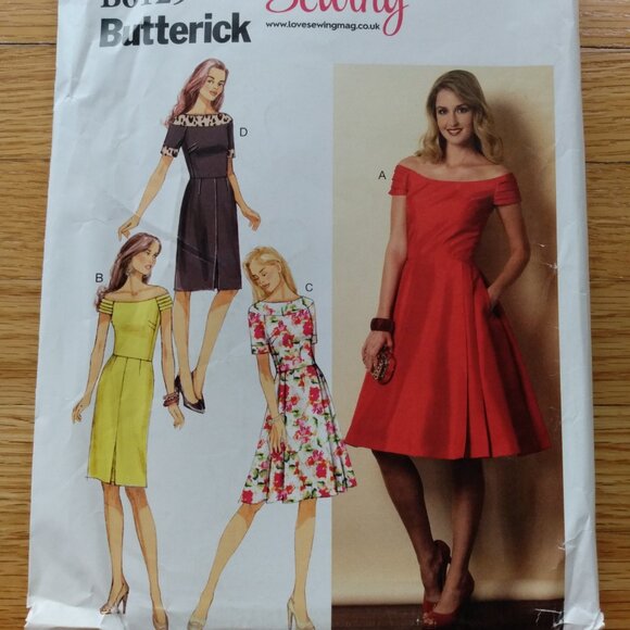 Semi-Fitted Lined Bodice Dress Sewing Pattern Size 6-22 Plus Butterick 6129 - Picture 10 of 10